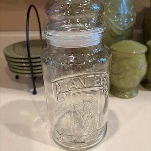 Vintage Planters Mr. Peanut Glass Jar - 75th Anniversary