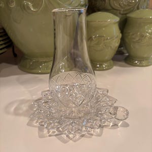 Federal Glass Co Petal Candle Holder - Chimney - 1960&#39;s