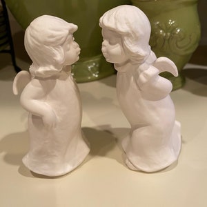 Goebel Porcelain Vintage Angels - Set of 2 - 1970's