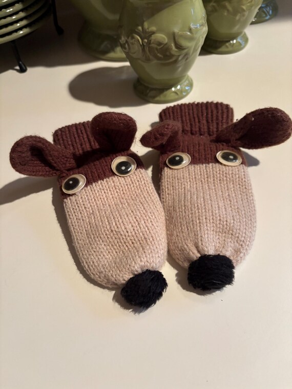 Puppy Gloves - Children's Vintage 1970’s