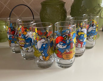 SMURF スマーフ 1983 ビンテージグラス 2個セット(バラ売り不可です