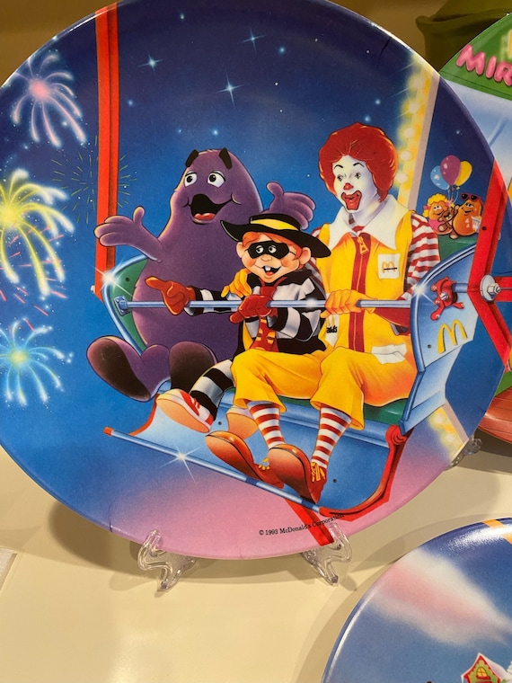 Mcdonalds Amusement Park Vintage Plates - Set of 4 - Etsy