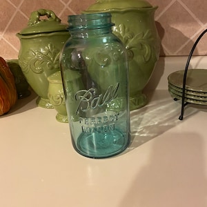 Ball Jar Tarro de conservas de vidrio azul con bola de 2 cuartos de galón