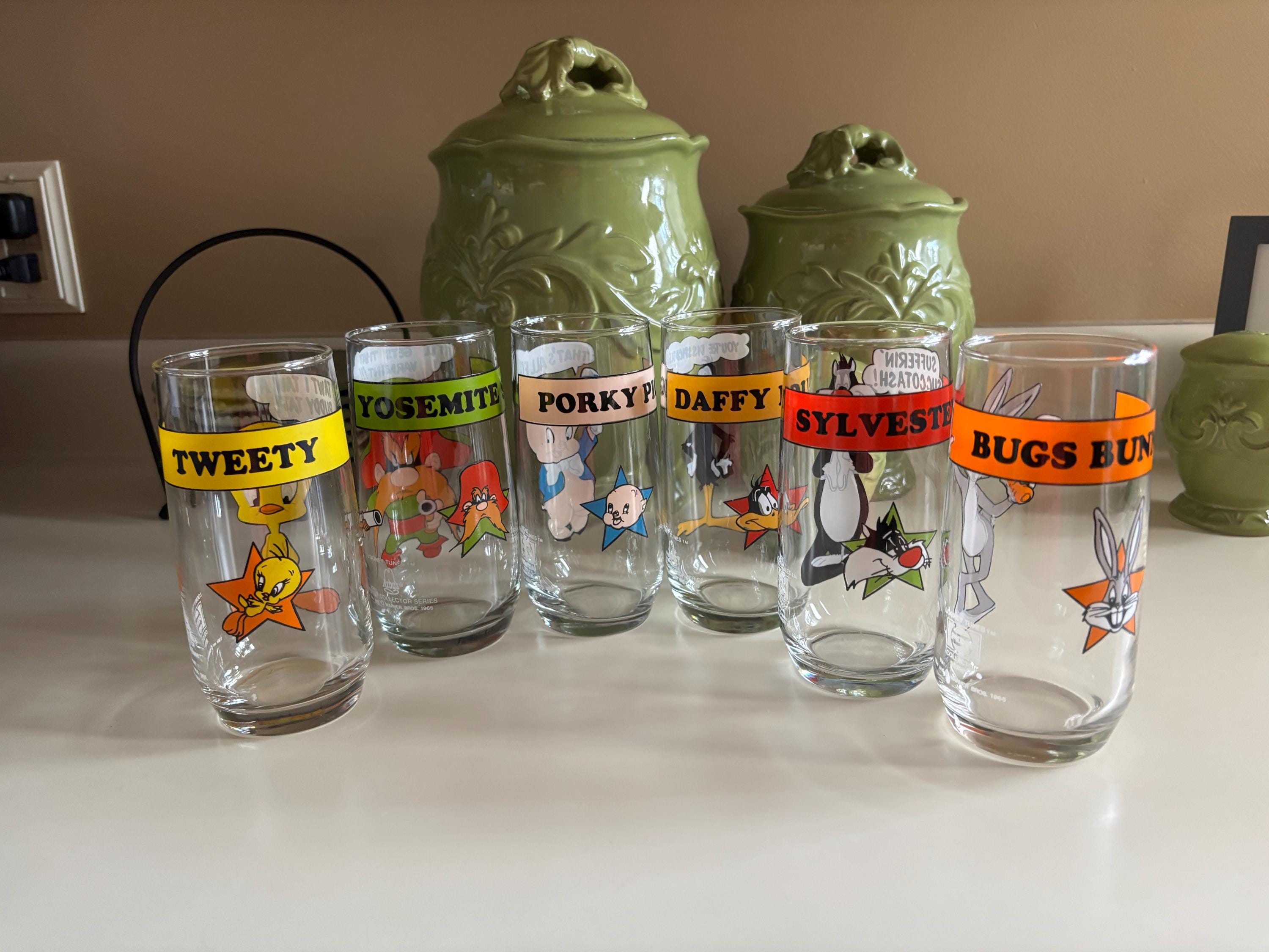 Arby's Looney Tunes Vintage Glasses - Set of 6 - Etsy