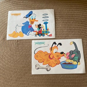 Walt Disney Vintage Placemats - Set of 2 - Donald Duck and Pluto