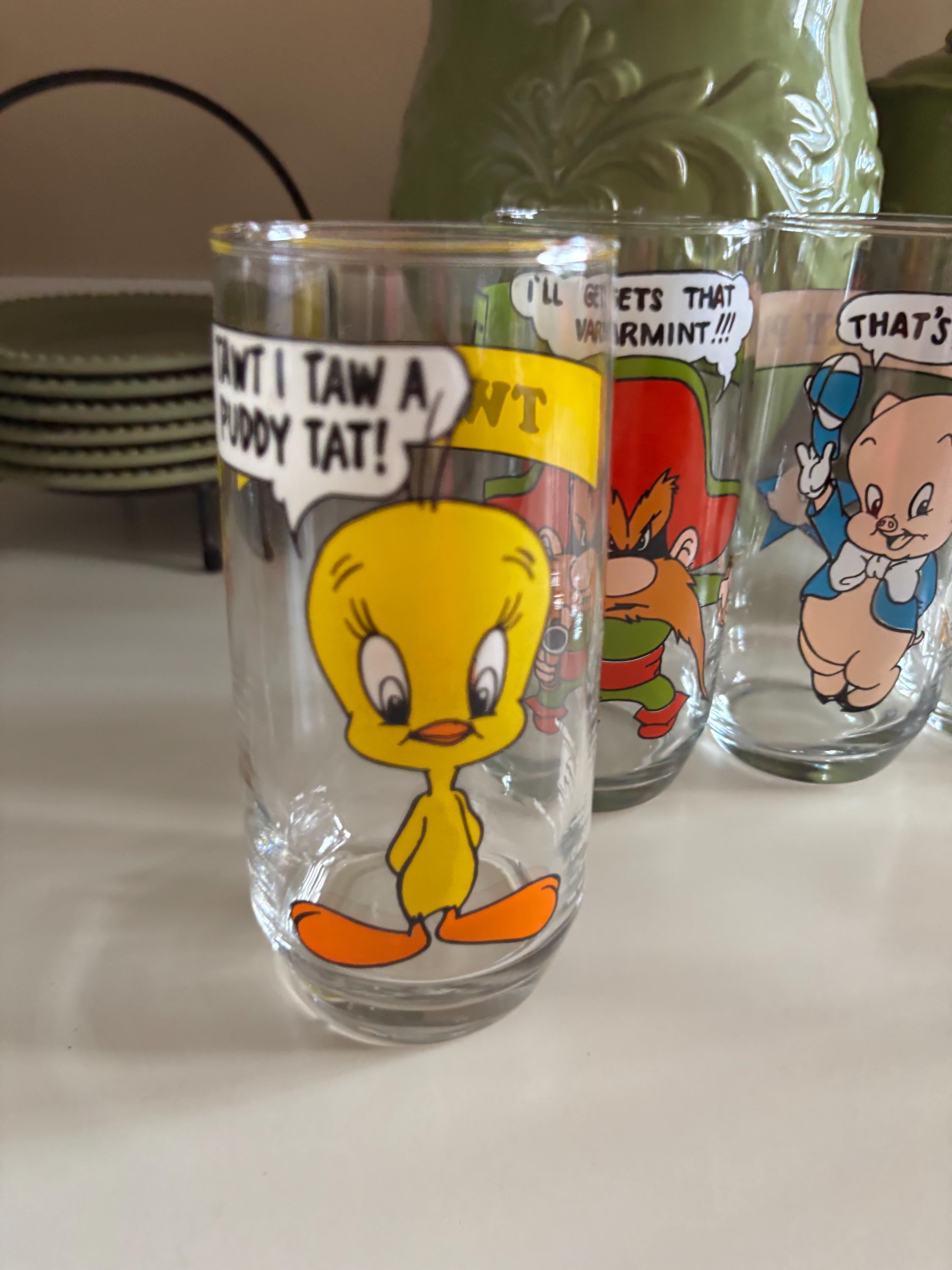 Arby's Looney Tunes Vintage Glasses - Set of 6 - Etsy