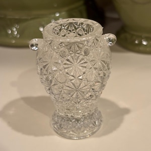 Miniatur LE Smith Glas-Weinlese-Vase / Zahnstocher-Halter