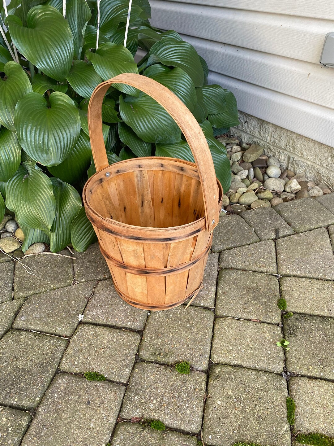 Apple Bushel Basket With Handle Vintage Etsy