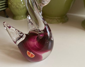 Formia Vetri Di Murano Blown Glass Swan - Etsy