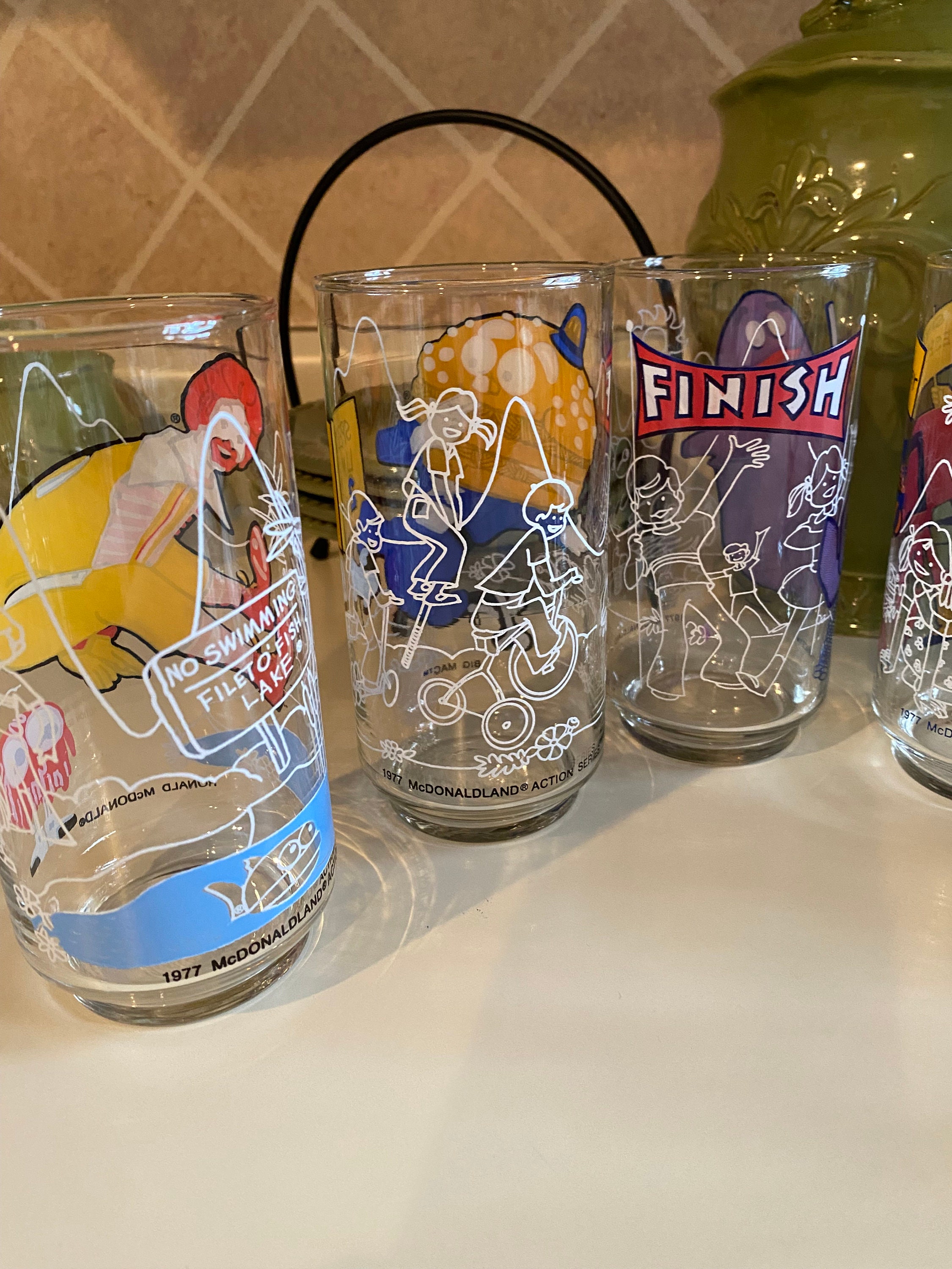 マクドナルド グラス 6個セット マクドナルド「アクションシリーズ」キャラクター ヴィンテージグラス
