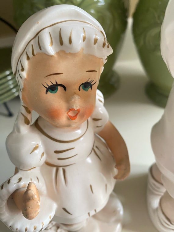 Brinnco Japan Porcelain Girl and Boy Figurine Set - 1950's - Etsy