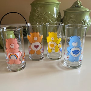 Care Bear Pizza Hut Vintage Cups -  Set of 4