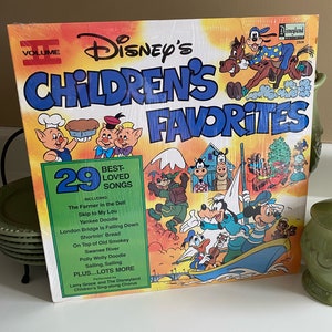 Disco de vinil oficial das músicas favoritas das crianças de Walt Disney