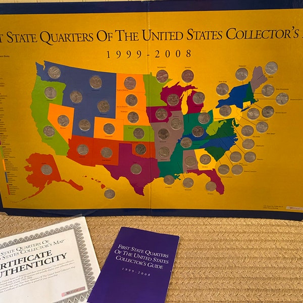 Quarter Map States - Etsy