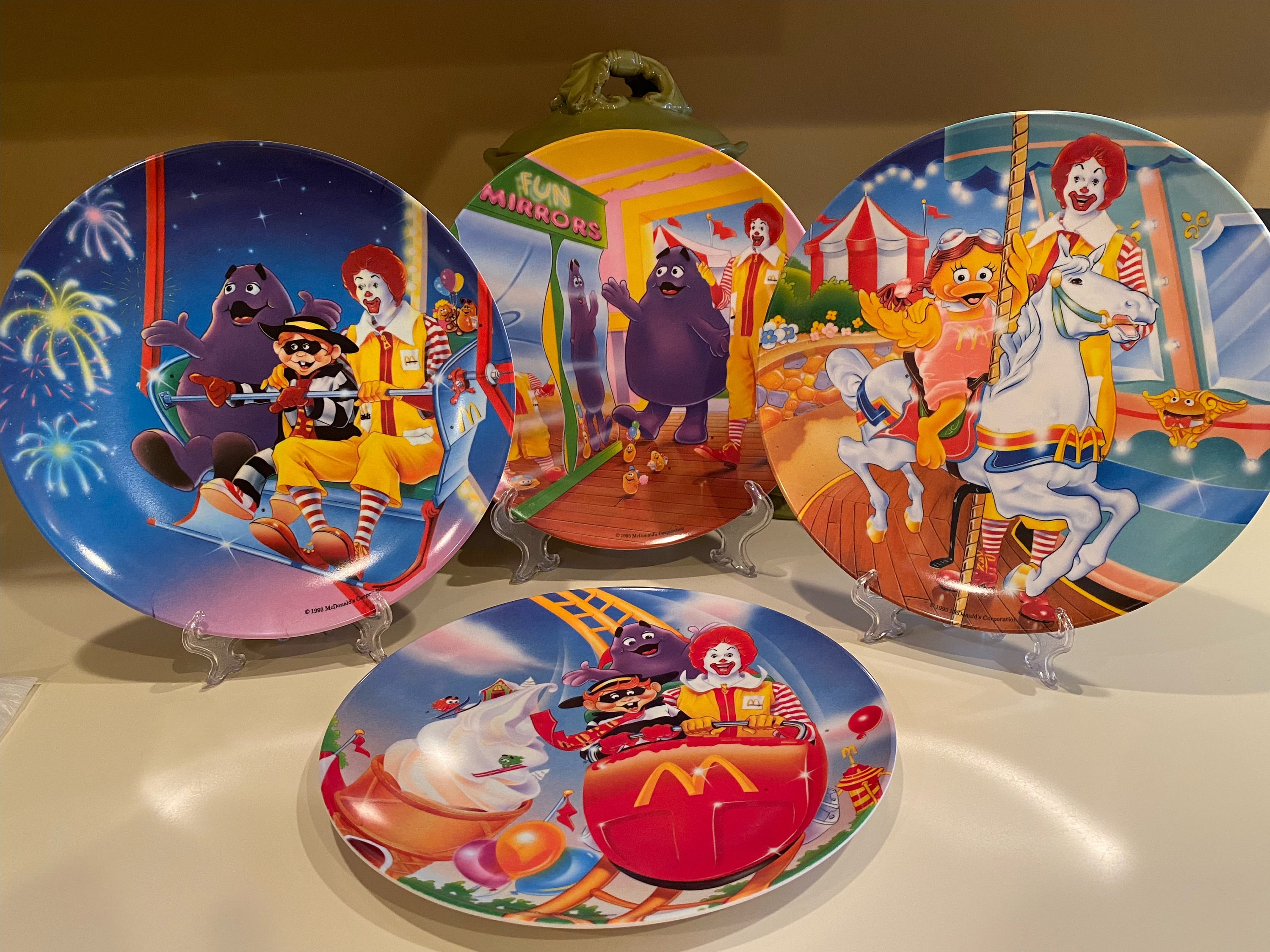 Mcdonalds Amusement Park Vintage Plates - Set of 4 - Etsy