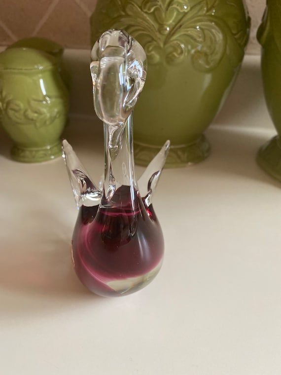 Formia Vetri Di Murano Blown Glass Swan - Etsy