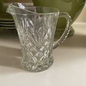 Anchor Hocking Pineapple Fan Diamond Precut Vintage Pitcher