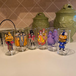 McDonalds Characters Vintage Glasses - Set of 6