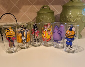 McDonalds Characters Vintage Glasses - Set of 6