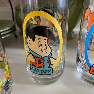 Vintage Flintstones Glasses Pizza Hut Collection 1986 Set - Etsy
