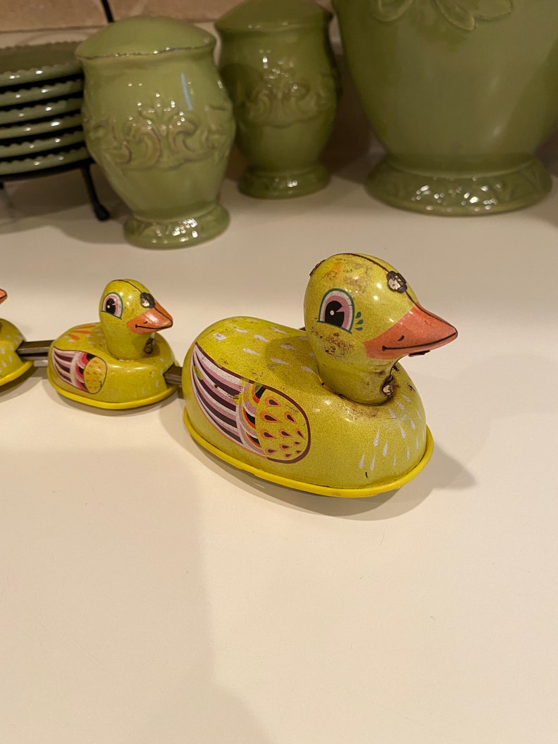 Wind up Duck Family of 4 Vintage 1960's Toy Etsy