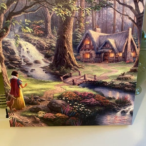 Thomas Kinkade Painter of Light Canvas Print - Disney - Snow White
