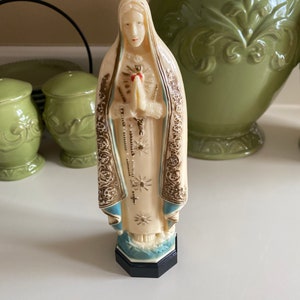 Virgin Mary Religious Vintage Statue - 1960&#39;s #364