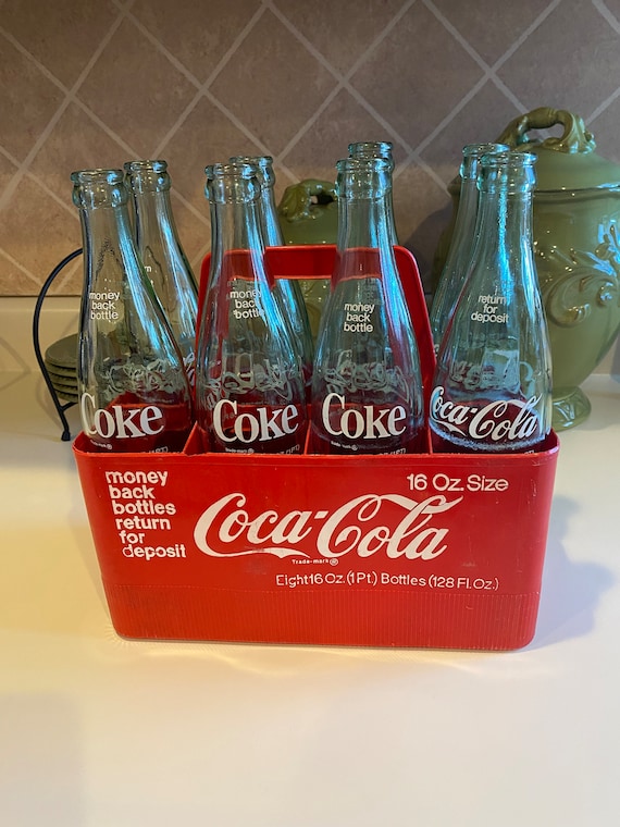 Coke Bottles in Holder Vintage - Etsy Canada