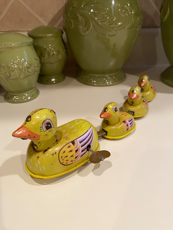 Wind up Duck Family of 4 Vintage 1960's Toy Etsy
