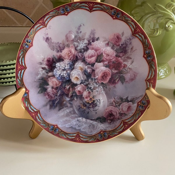 Floral "Fanciful Fairies" Vintage Plate