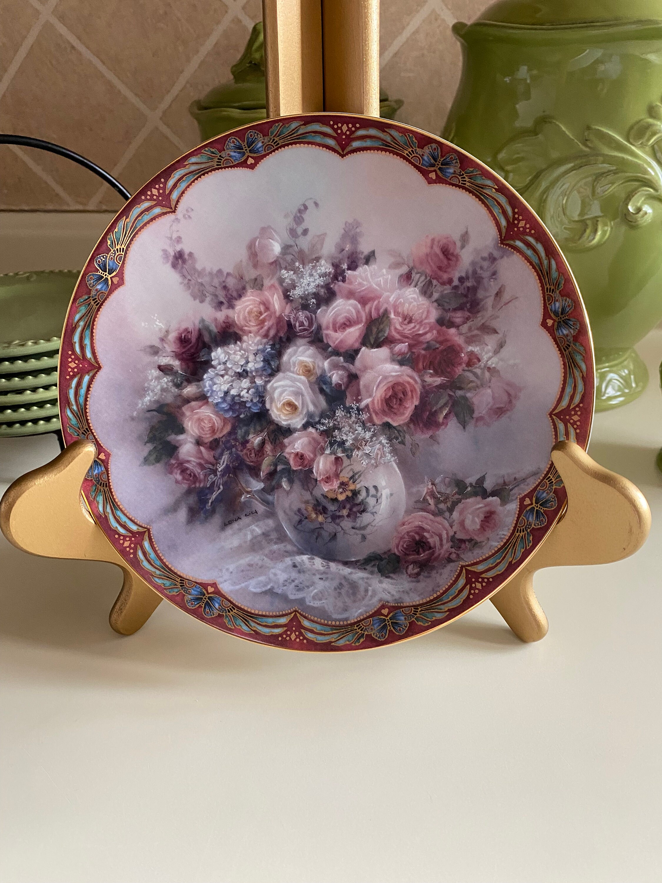 花柄の「ファンシフルフェアリーズ」ヴィンテージプレート - Etsy 日本