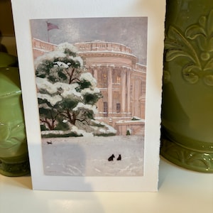 Vintage George en Laura Bush Witte Huis-kerstkaart -2006
