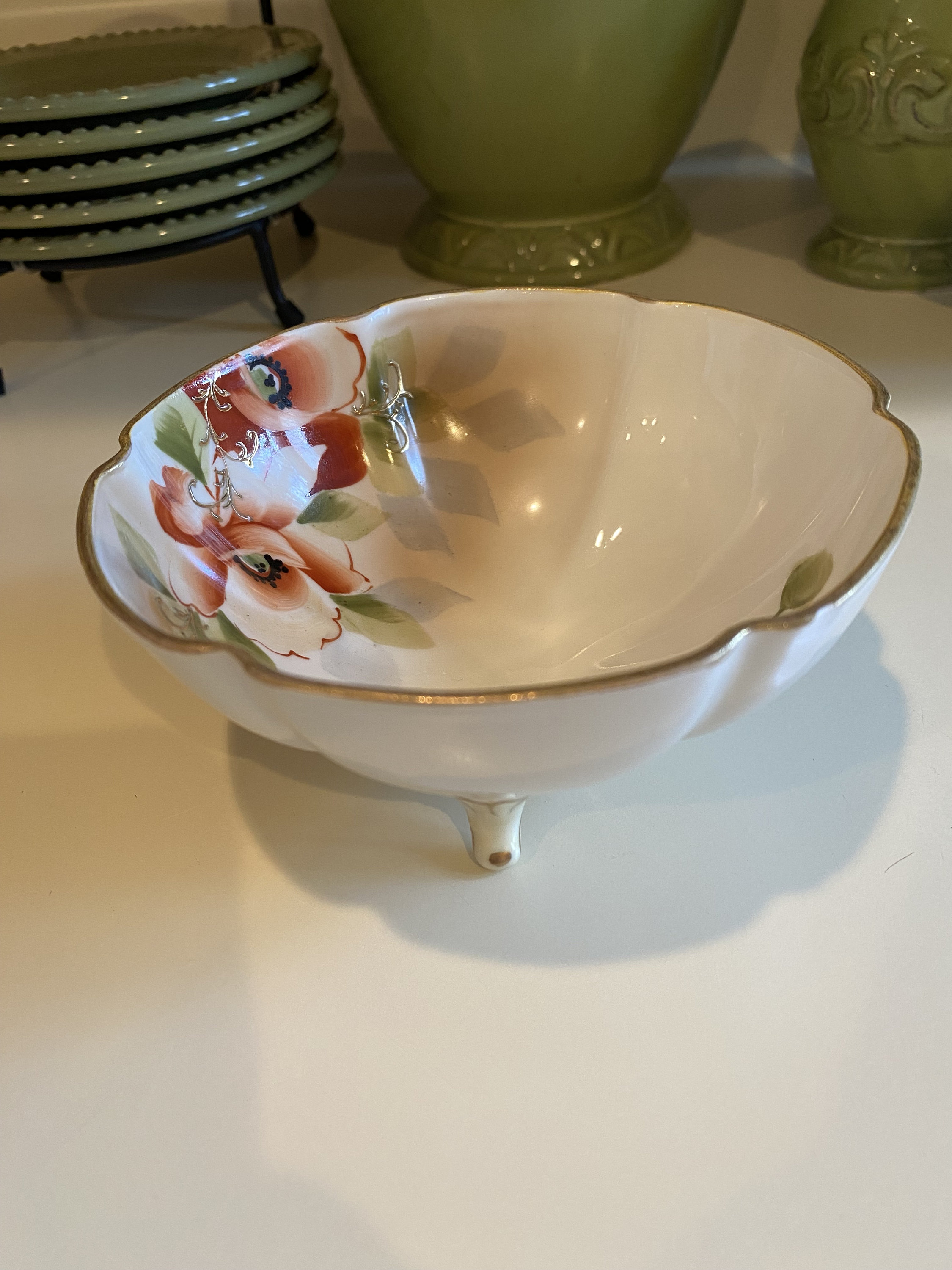 Nippon 3 Footed Bowl - Etsy
