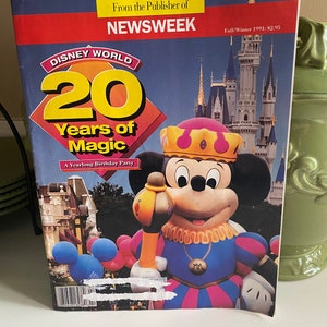 Disney World 20 Years of Magic Vintage Newsweek Magazine - 1991