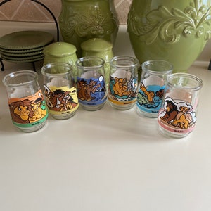 Welch's Vintage Lion King Glasses - Set of Six