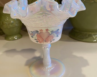 ヴィンテージ フェントン ピンク オパールセント コンポート