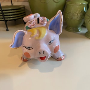 Tirelire cochon vintage Lefton