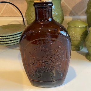 Log Cabin Sirup Vintage Braune Flasche - 1976 Zweihundertjahrfeier
