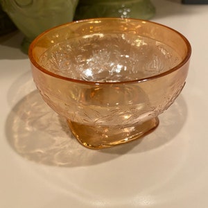 虹色のカーニバル フローラゴールド シャーベット皿 - 1950 年代