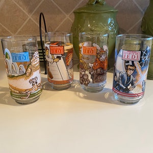 Star Wars Burger King 1983 Return of Jedi Cups - Set of 4