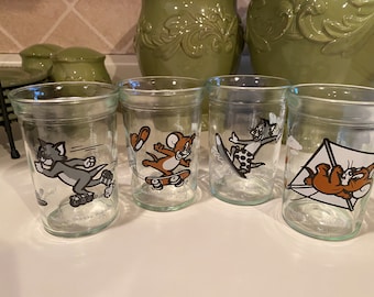 Tom und Jerry Vintage Brillen - Set mit 4 Gläsern