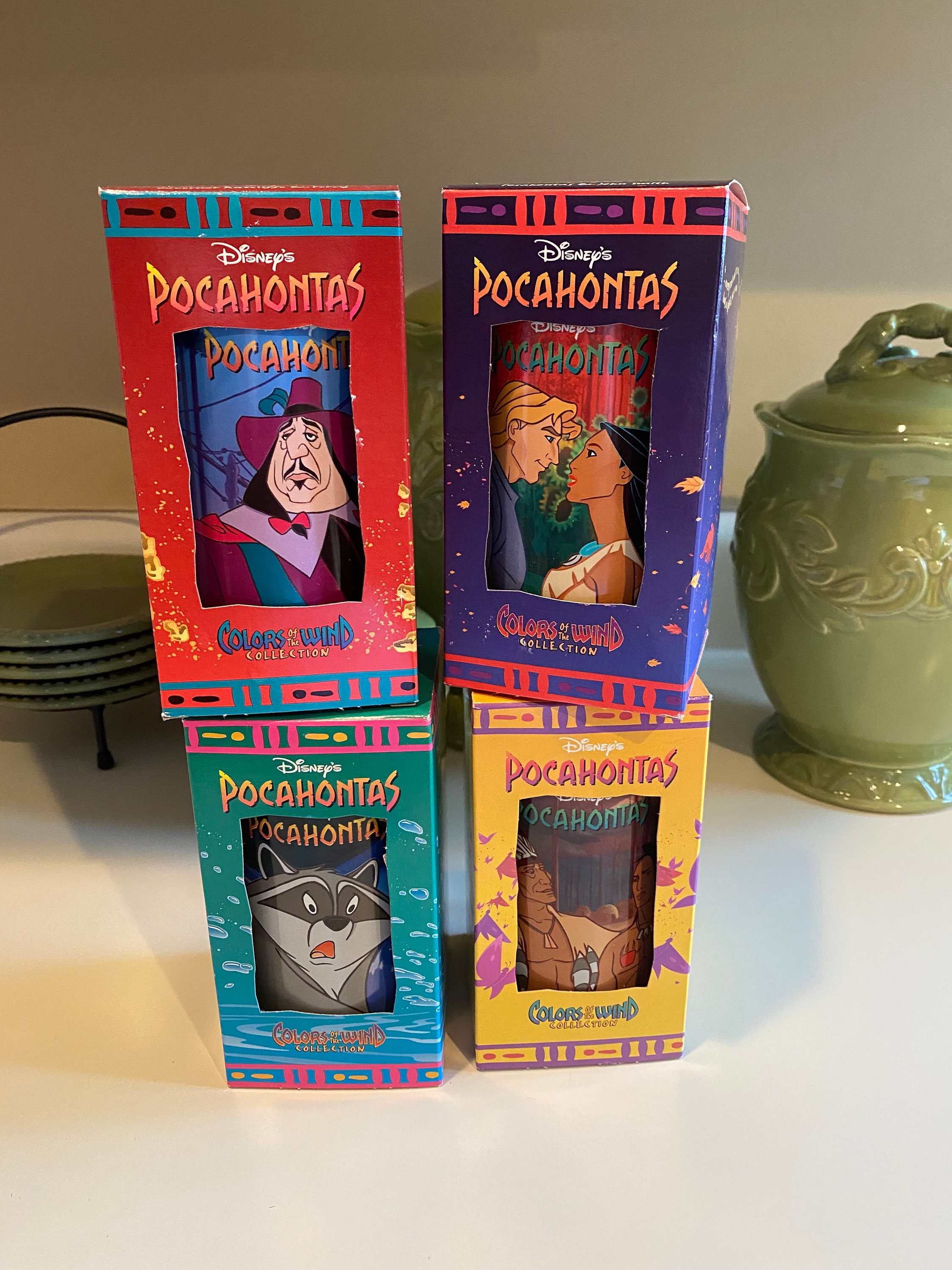 Walt Disney Burger King Collector Vintage Cups - Pocahontas Set of 4 - Etsy