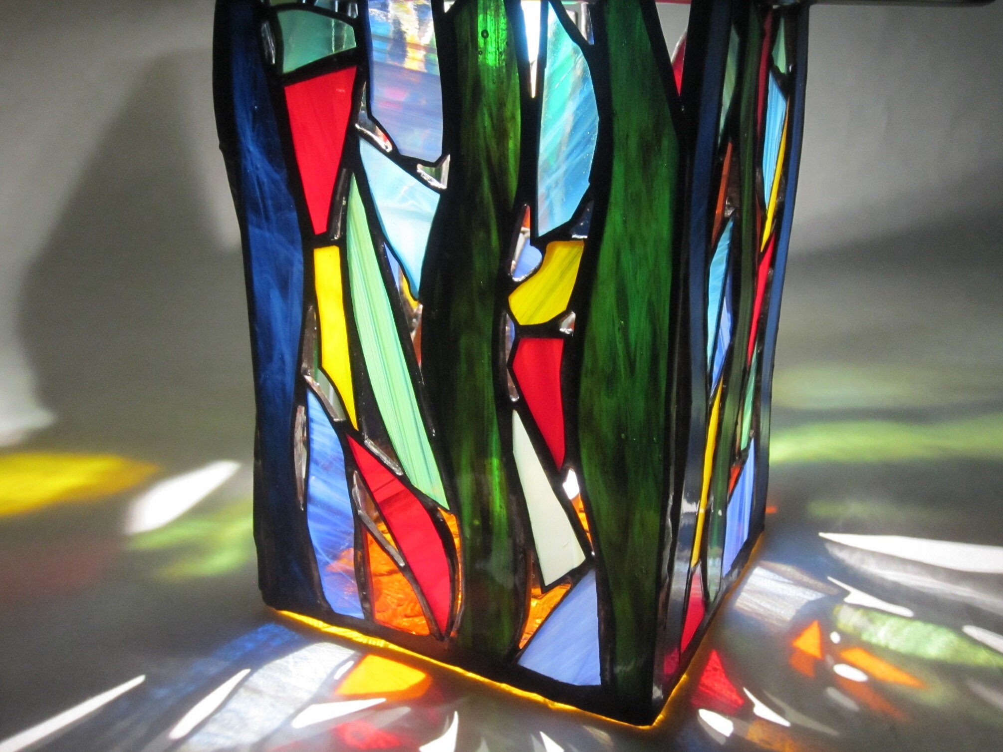 Stained Glass Tiffany Candle Holder Lantern for Home Etsy