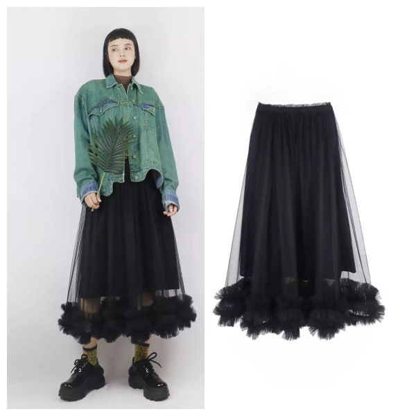 Women Maxi tulle Skirt,Long Skirt,Tulle Skirt,Quality Skirt,A Lined Skirt,High Waist Skirt,Custom Plus Size Skirt