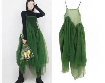 Mesh Tulle Dress,Long Dress,See Through Dress,Sheer Dress, Sleeveless Dress,Beach Dress,Bikini Cover Up Dress,Festival Dress