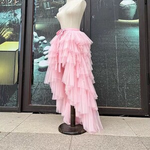 White tulle skirt hot sale short front long back
