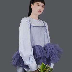 Ruffled Tulle Suspender