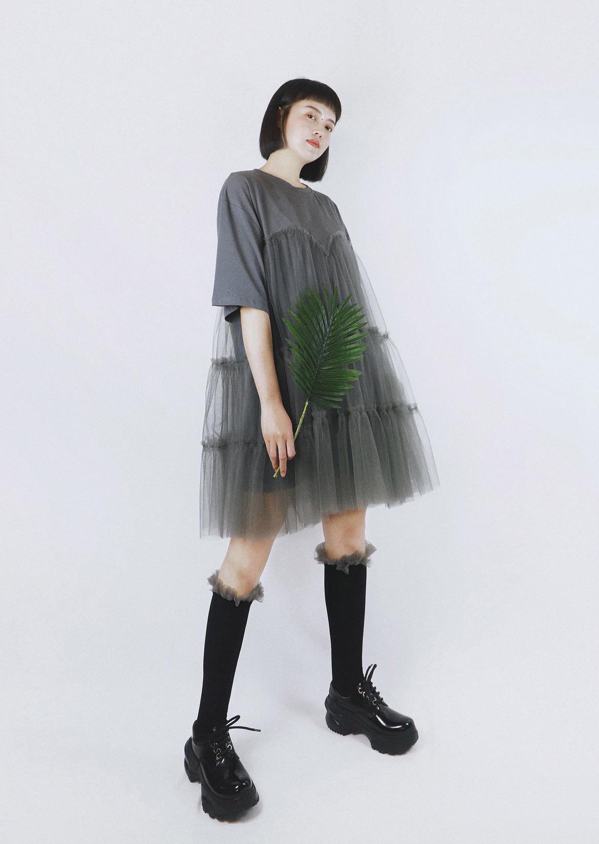 Black Tulle Skirt T Shirt Tulle Dress Star Power Tulle Train Mini Dress  Black Selfie Leslie