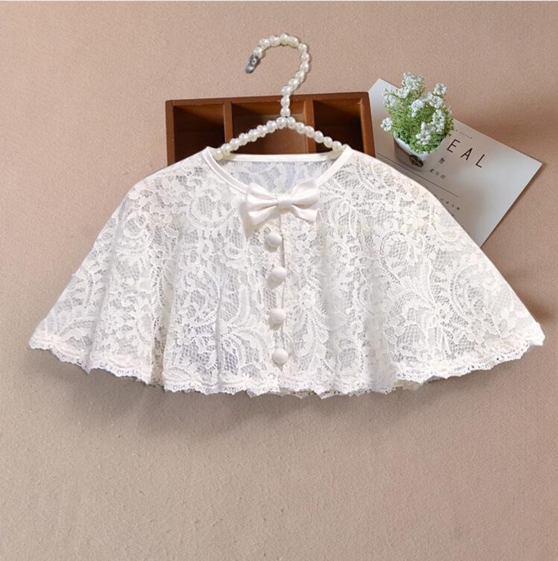 Child White Shawl Flower Girl Lace Cape Lace Shawl Etsy