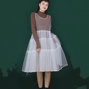 Mesh Tulle Dress,See Through Dress, Lolita Dress,Lolita accessory,Sheer Dress,Festival Dress,Sleeveless Dress